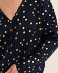 V Neck Polka Dot Cardigan