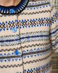 Knit Cardigan in Tybetan Pattern