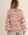 Tie Dye Knit Sweater in Pink