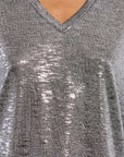 Silver Metallic T Shirt