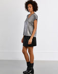 Silver Metallic T Shirt