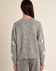 Knit Cardigan with Floral Embroidery