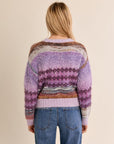 Fluffy Knit Sweater in Mauve