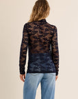 Lace Under Shirt in Navy