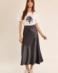 Satin High Waisted Skirt
