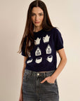 Short Sleeve Knit Sweater