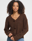 Povoke Cardigan in Chicory Coffee
