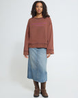 Mina Sweater in Chicory Coffee/ Meadow Mauve