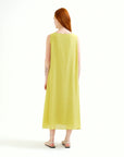 Long Green Dress with Knotted Detail