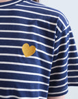 Cotton Navy Striped T Shirt