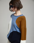 Sweater with Semicircle Intarsia