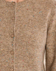 Short Fitted Cardigan in Camel