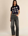 Short Sleeve Knit Sweater