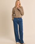 Short Fitted Cardigan in Camel