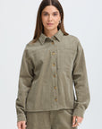 Essy Cord Overshirt in Vetiver