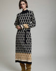 Geometric Jacquard Dress