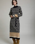 Geometric Jacquard Dress