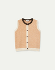 Orange and White Striped Knit Vest