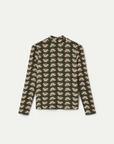 Floral Print Turtle Neck