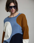 Sweater with Semicircle Intarsia
