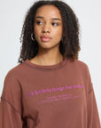 Mina Sweater in Chicory Coffee/ Meadow Mauve