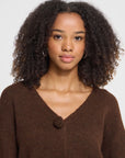 Povoke Cardigan in Chicory Coffee