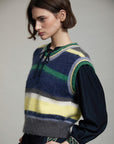 Striped Knit Vest