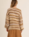 Tie Dye Knit Sweater in Camel