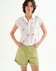 Shirt with Lobster Embroidery