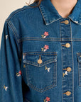 Short Embroidered Denim Jacket