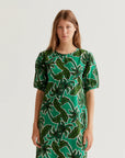 Short Dress with Palm Tree Print