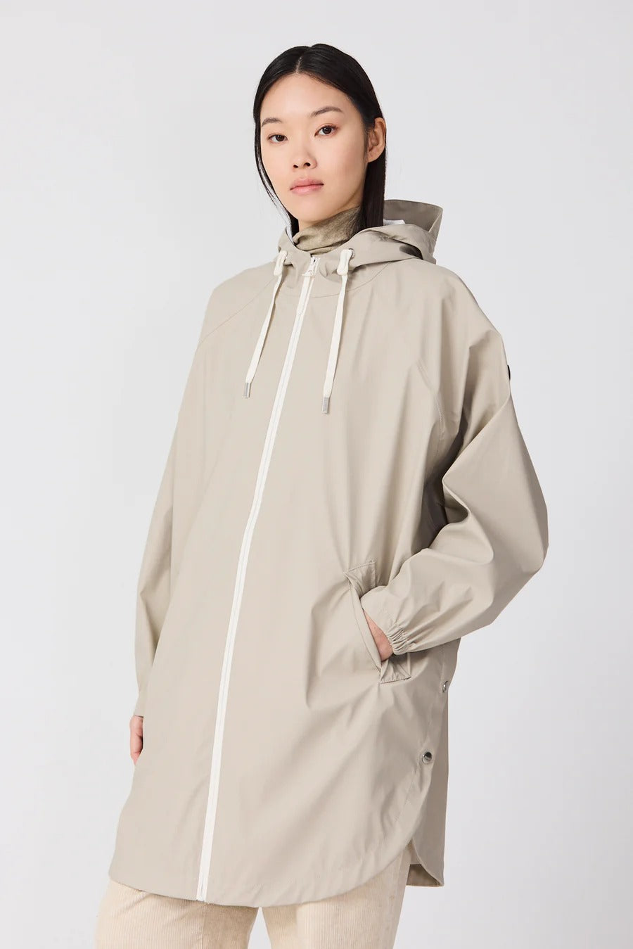 Sky Raincoat in Stone Grey