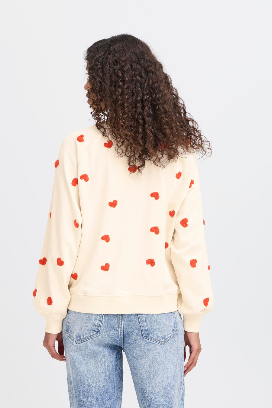 Kasura Sweater with Tangerine Hearts
