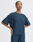 Katico Top in True Navy Melange.