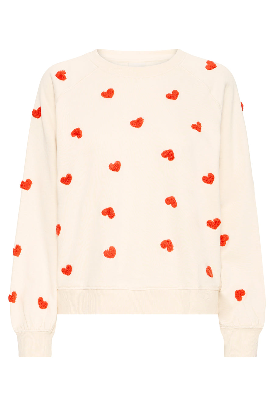 Kasura Sweater with Tangerine Hearts