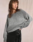 Gradient Knit Sweater in Grey