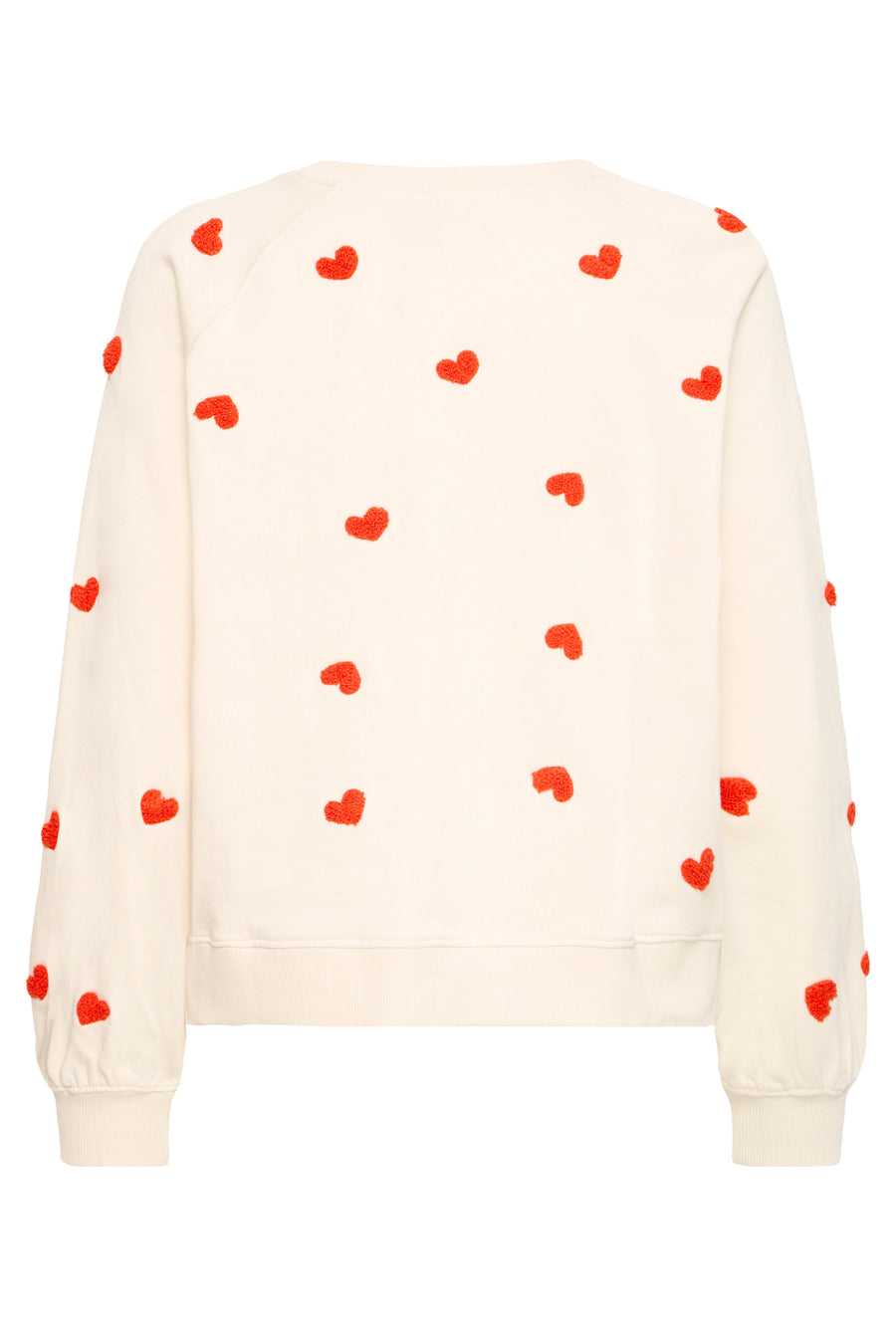 Kasura Sweater with Tangerine Hearts