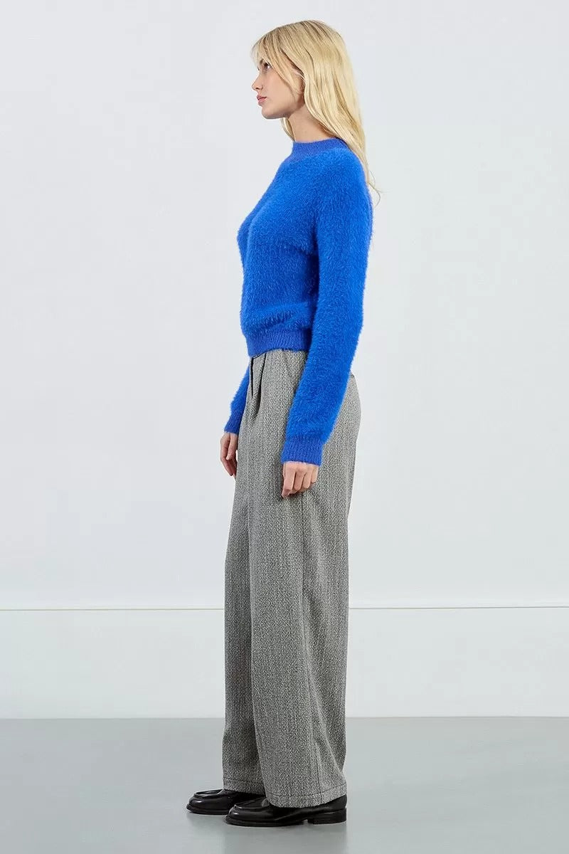 Fluffy Sweater in Royal Blue