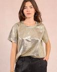 Iridescent Tee in Light Gold
