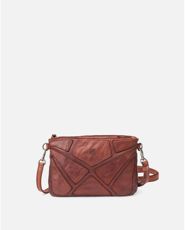 Leather Cross Bag Donie in Tan