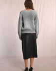 Gradient Knit Sweater in Grey