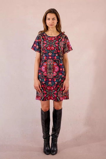 Short Printed Shift Dress