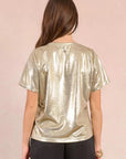 Iridescent Tee in Light Gold