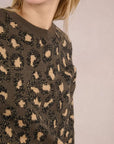 Leopard Print Knit Sweater