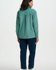 Karina Over Shirt in Teal Cord
