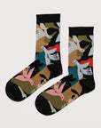 Women's Arty Socks in Shadow Birds Onyx Multi