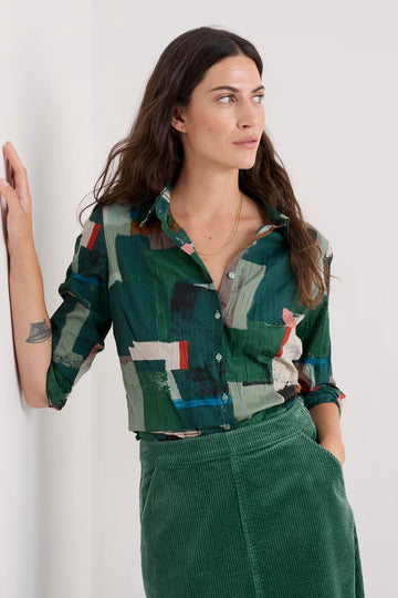 Larissa Shirt in Aerial Field Coppice