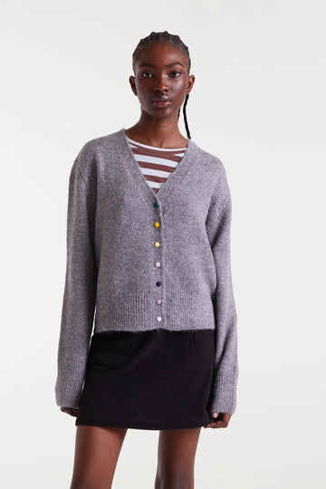 Grey Knit Cardigan
