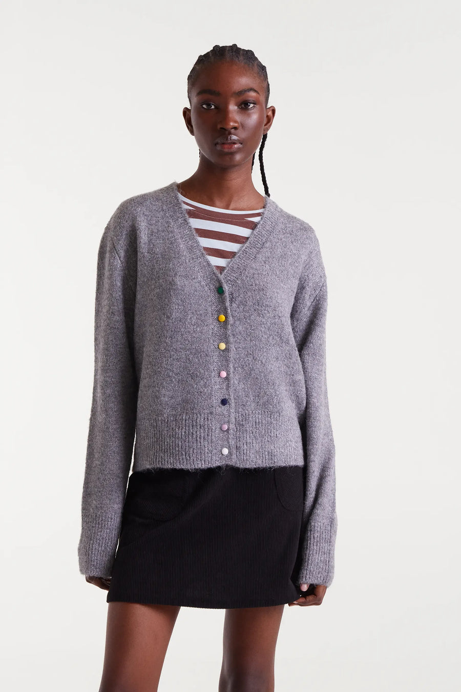 Grey Knit Cardigan