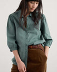 Hope Cottage Organic Cotton Blouse in Cliff